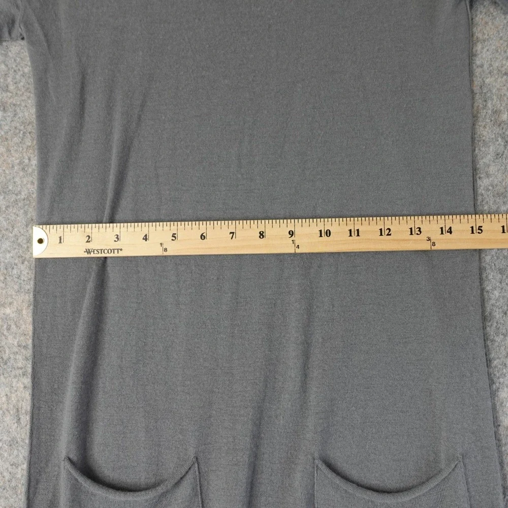 Club Monaco Top Womens XS Gray Cashmere Tunic Sweater Pockets Minimalist Capsule